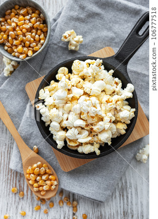 Tasty salted homemade popcorn Tasty salted homemade popcorn 106777518
