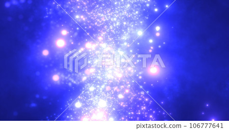 Abstract blue energy magic round particles round with bokeh effect glowing background Abstract blue energy magic round particles round with bokeh effect glowing background 106777641