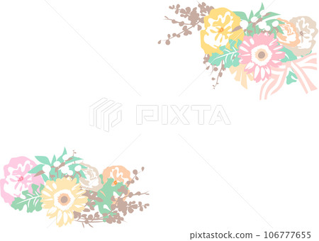 Flower frame frame decorative frame pastel 106777655