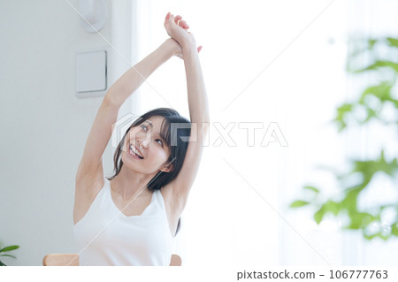 Women stretching Women stretching 106777763