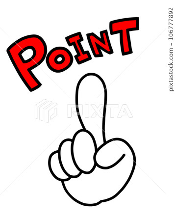 POINT Point and hand illustration POINT Point and hand illustration 106777892