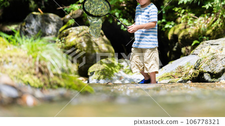 Stroll along a rural river 106778321