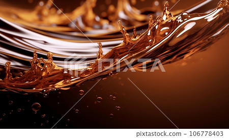 Coffee, cola or tea brown liquid beverage - Stock Illustration  [106778403] - PIXTA