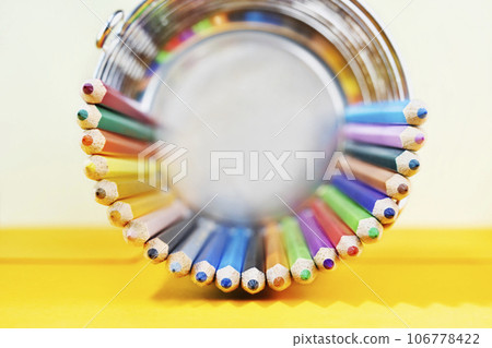 Multicolored wooden pencils Multicolored wooden pencils 106778422