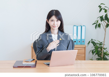 Female lawyer with a lawyer badge 106778981