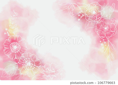 pink colorful flower frame pink colorful flower frame 106779663