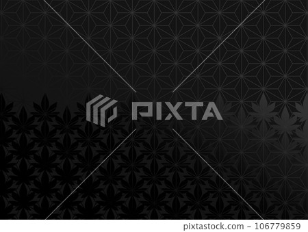 Vector illustration of a pattern combining autumn leaves and hemp leaf patterns Vector illustration of a pattern combining autumn leaves and hemp leaf patterns 106779859