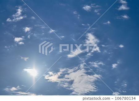 Bright blue sky and autumn clouds Bright blue sky and autumn clouds 106780134