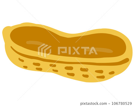 可愛的花生殼/手繪插畫 106780529