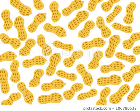 Cute shelled peanuts / hand-drawn illustration 106780532