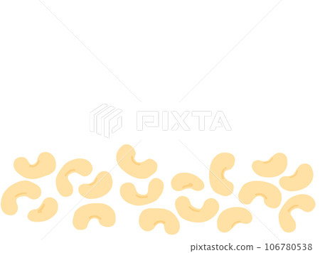 可愛的腰果框/手繪插畫素材 106780538