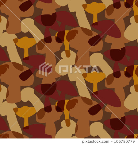 Autumn mushrooms transparent seamless pattern 106780779