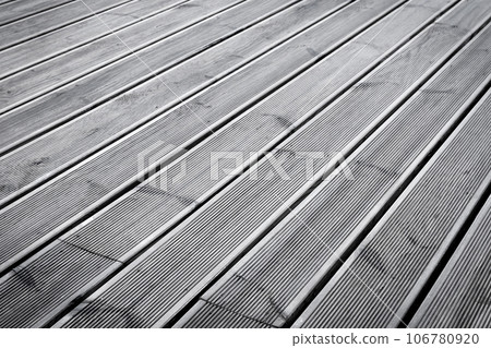 wet wood terrace floor background 106780920