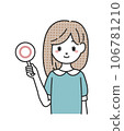 woman with circle tag 106781210