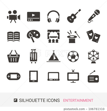Product icon entertainment silhouette icon 106781310
