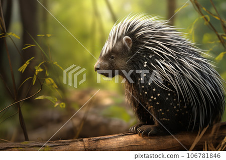 Image of a porcupine in the forest, Wildlife Animals., Generative AI, Illustration. 106781846