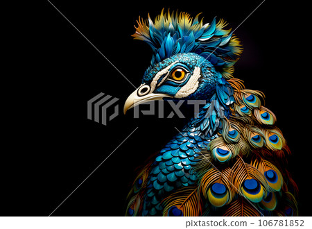 Image of a peacock beautiful. Bird. Wildlife Animals., Generative AI, Illustration. 106781852