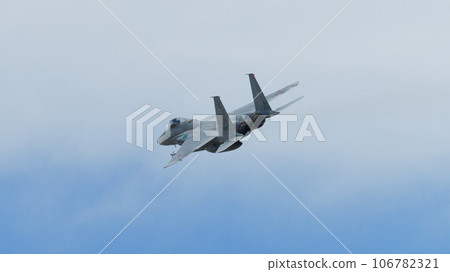 Air Self-Defense Force 303rd Squadron F-15 Eagle turning Air Self-Defense Force 303rd Squadron F-15 Eagle turning 106782321