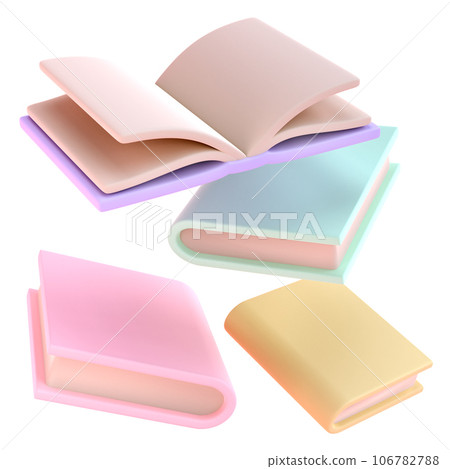 3D Stack of Books falling down in air and one open book Icon. Isolated with clipping path. Render Educational Literature. Reading Education back to school concept 3D Stack of Books falling down in air and one open book Icon. Isolated with clipping path. Render Educational Literature. Reading Education back to school concept 106782788