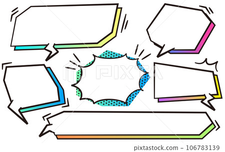 Cool three-dimensional speech bubble gradation 106783139
