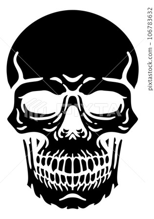 Skull Grim Reaper Cartoon Skeleton Head 106783632
