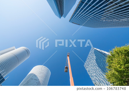 Urban landscape [high-rise building in front of Nagoya station] 106783748