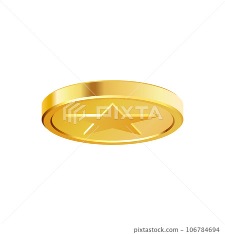Golden money. Rotating gold coin. Golden money. Rotating gold coin. 106784694