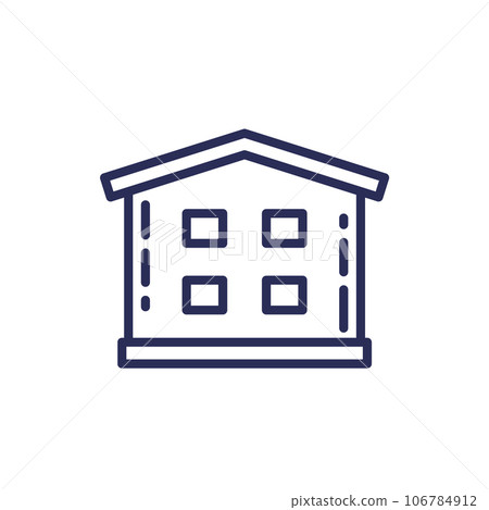 multi family house line icon on white 106784912