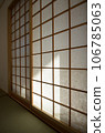 Shoji screen with Japanese paper pasted on it 106785063