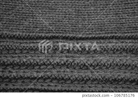 Organic knit material with macro wool threads. 106785176