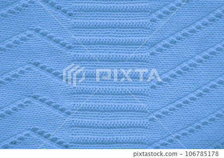 Handmade knitted texture with macro wool threads. 106785178