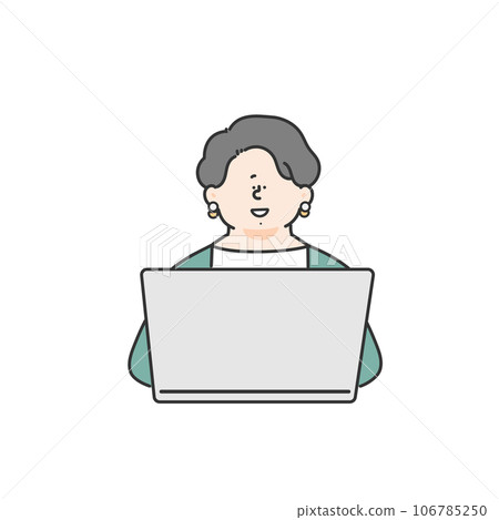 使用計算機的女性商務人士 106785250