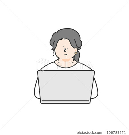 使用計算機的女性商務人士 106785251