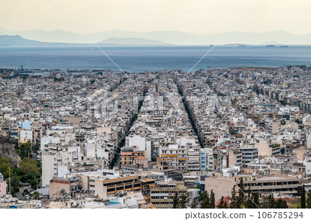 Aerial cityscape view of Athens Greece Aerial cityscape view of Athens Greece 106785294