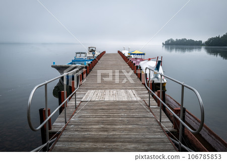Lake Akan in the fog 106785853