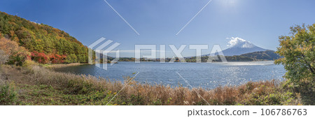 Autumn Lake Kawaguchi lakeside scenery [Fuji Kawaguchiko Town, Yamanashi Prefecture] 106786763