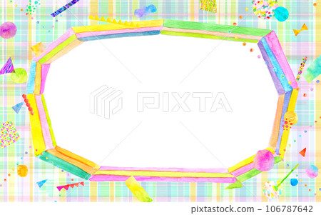 Colorful and pop hand-drawn frame collage background material Colorful and pop hand-drawn frame collage background material 106787642