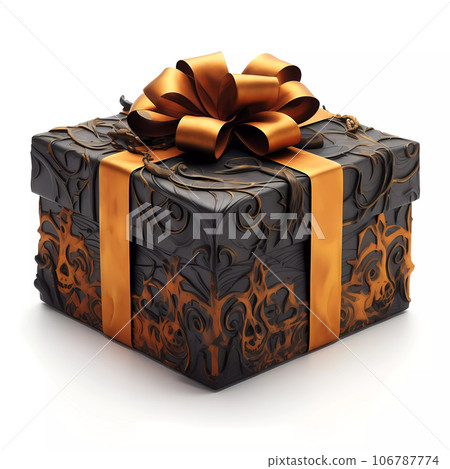 Halloween Gift Box Cartoon 3D Style 106787774