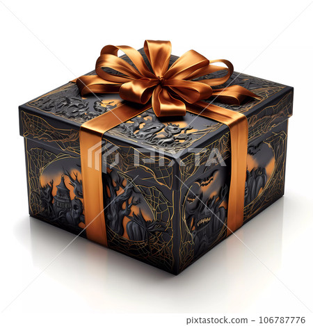 Halloween Gift Box Cartoon 3D Style 106787776