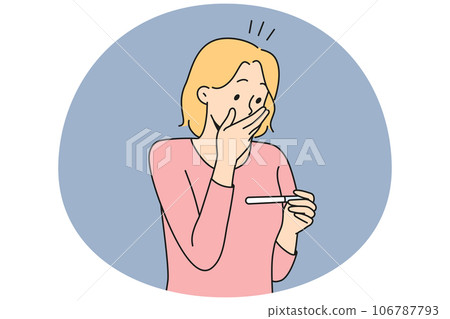 Stunned woman shocked with pregnancy news Stunned woman shocked with pregnancy news 106787793