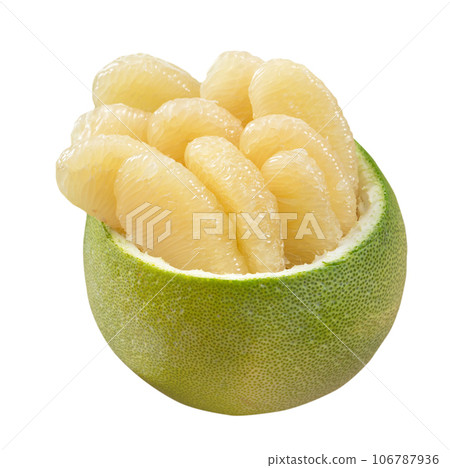 Pomelo mid-autumn festival white background go back pomelo isolated clipping path 切り抜き 106787936