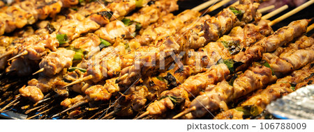 串燒 烤肉串 豬肉 燒烤 烤肉 夜市 꼬치 pork meat skewer kebab 串焼き 串燒 烤肉串 豬肉 燒烤 烤肉 夜市 꼬치 pork meat skewer kebab 串焼き 106788009