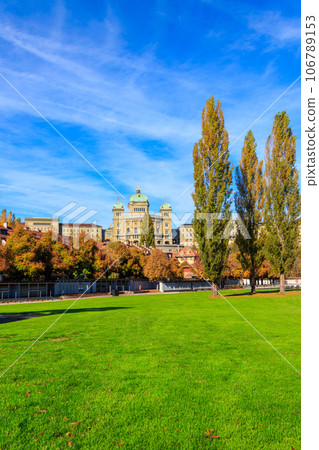 View of Federal Palace of Switzerland in Bern at autumn View of Federal Palace of Switzerland in Bern at autumn 106789153