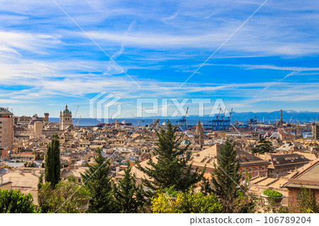 View of Genoa city, Italy View of Genoa city, Italy 106789204