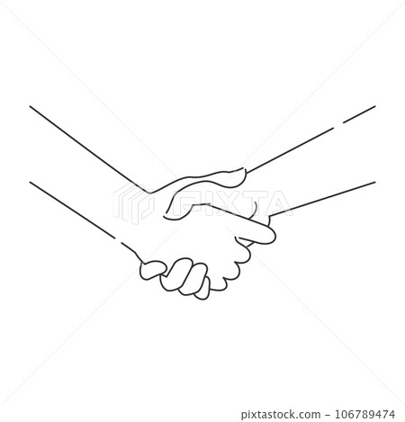 Hand shaking hands illustration material 1 106789474
