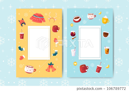 letter to santa, new year, winter. template, mockup , Vector 106789772