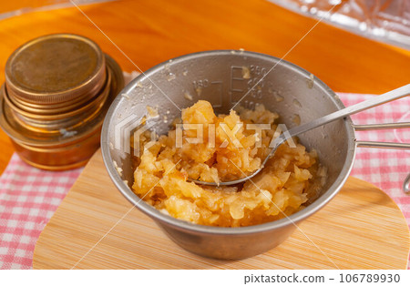 Apple stew made with Sierra cup Apple stew made with Sierra cup 106789930