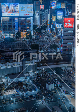 Night view of Shibuya Night view of Shibuya 106789937