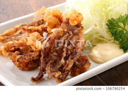 油炸魷魚特寫 油炸魷魚特寫 106790254