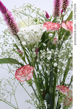 Bouquet of various colors on white background Bouquet of various colors on white background 106790836